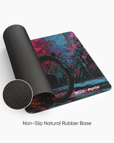 Blossom Cycle [BREATHE] Panaroma Desk Mat