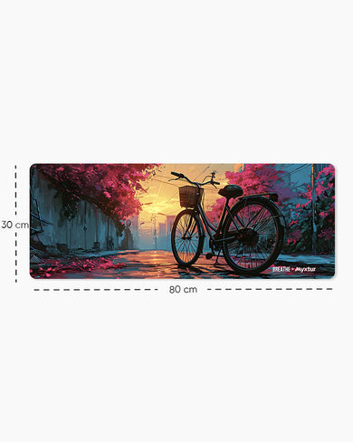 Blossom Cycle [BREATHE] Panaroma Desk Mat