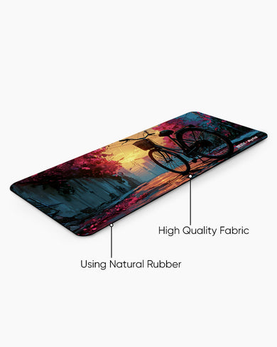Blossom Cycle [BREATHE] Panaroma Desk Mat