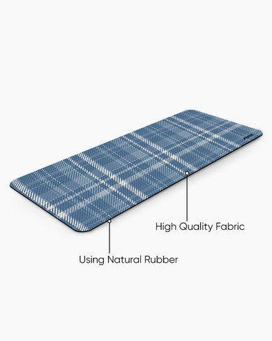 Denim Plaid Checks Panaroma Desk Mat