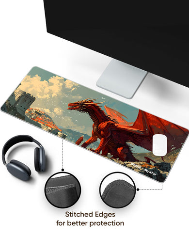 Scarlet Sentinel [BREATHE] Panaroma Desk Mat
