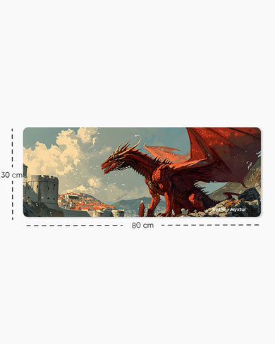 Scarlet Sentinel [BREATHE] Panaroma Desk Mat