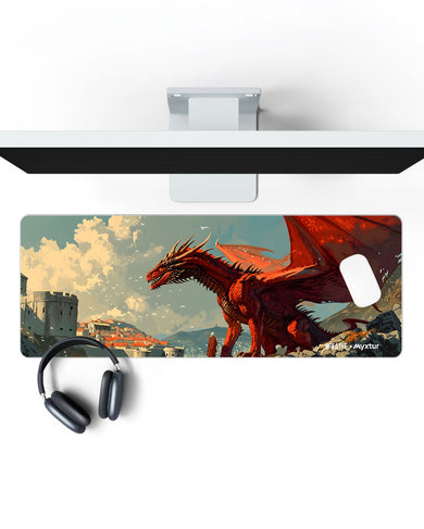 Scarlet Sentinel [BREATHE] Panaroma Desk Mat