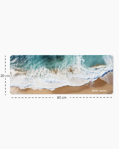 Wave Symphony [BREATHE] Panaroma Desk Mat