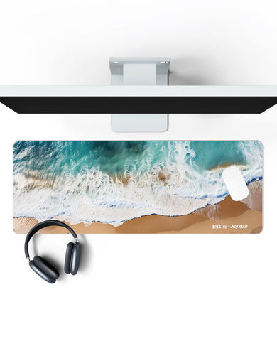 Wave Symphony [BREATHE] Panaroma Desk Mat