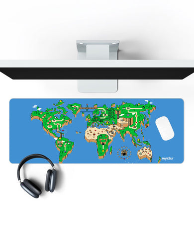 Pixel World Panaroma Desk Mat