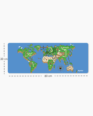 Pixel World Panaroma Desk Mat