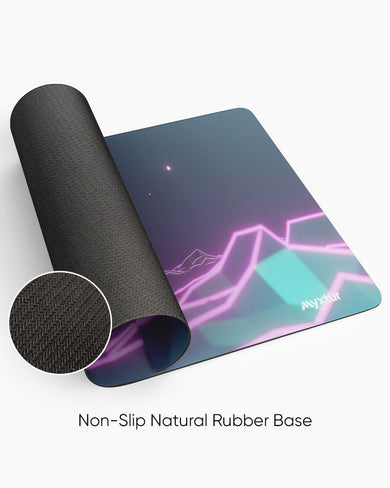 Retro Wave Fusion Panaroma Desk Mat