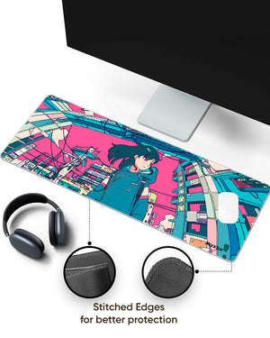 Urban Neon Muse Panaroma Desk Mat Stitched 1