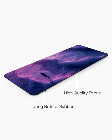 Alone by the Glacier Panaroma Desk Mat