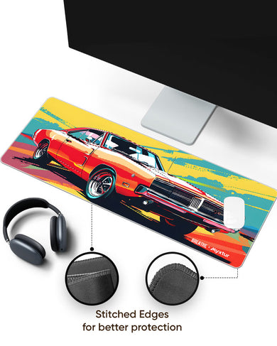 Any Warhol Charger [BREATHE] Panaroma Desk Mat