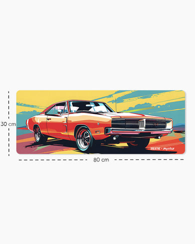 Any Warhol Charger [BREATHE] Panaroma Desk Mat