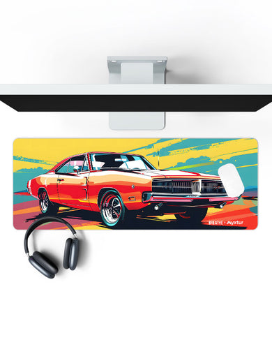 Any Warhol Charger [BREATHE] Panaroma Desk Mat
