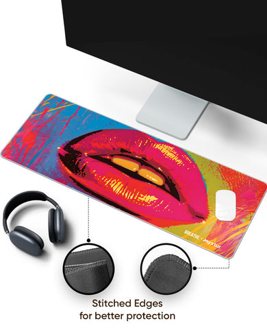 Andy Warhol Lips [BREATHE] Panaroma Desk Mat