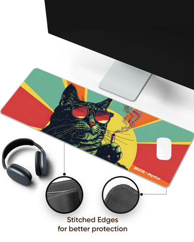 Catijuana [BREATHE] Panaroma Desk Mat