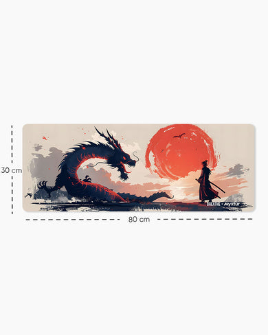 Dragon Samurai [BREATHE] Panaroma Desk Mat