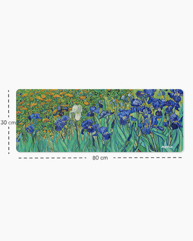 Irises by Van Gogh Panaroma Desk Mat