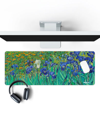 Irises by Van Gogh Panaroma Desk Mat