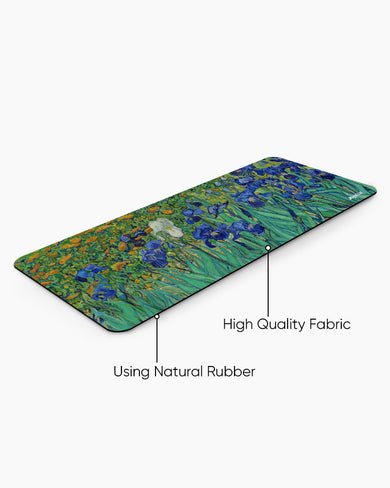 Irises by Van Gogh Panaroma Desk Mat