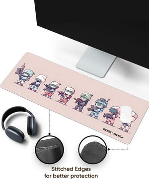 Kawaii Army  Panaroma Desk Mat Stitched 1