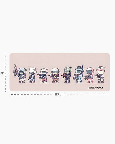 Kawaii Army [BREATHE] Panaroma Desk Mat