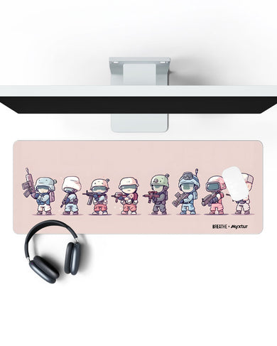 Kawaii Army [BREATHE] Panaroma Desk Mat