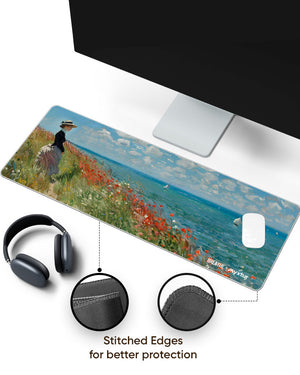 Blend of Monets  Panaroma Desk Mat Stitched 1