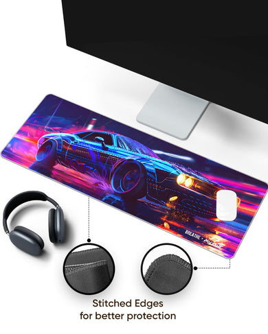 Turbo Neon [BREATHE] Panaroma Desk Mat