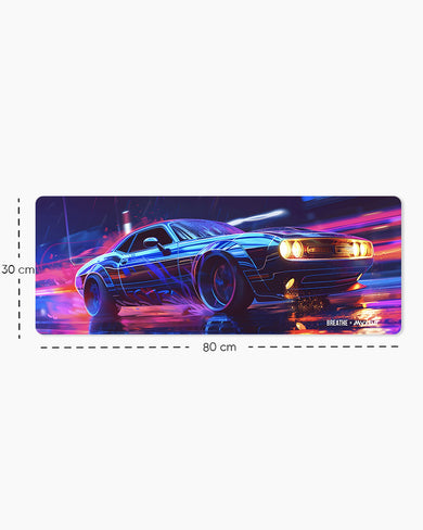 Turbo Neon [BREATHE] Panaroma Desk Mat