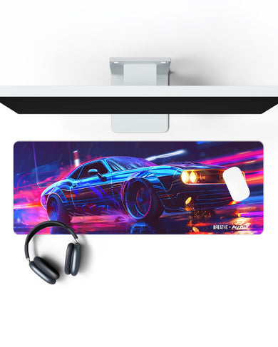 Turbo Neon [BREATHE] Panaroma Desk Mat