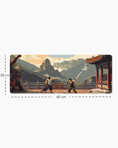 Pixel Tekken [BREATHE] Panaroma Desk Mat