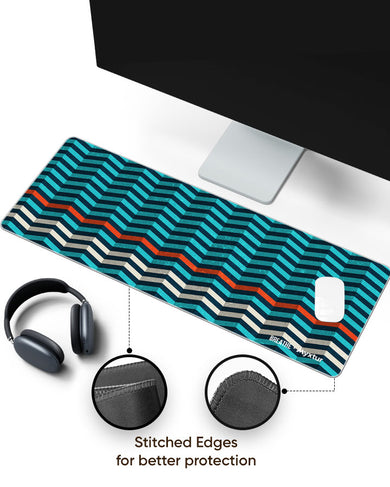 Ridges On Waves Panaroma Desk Mat