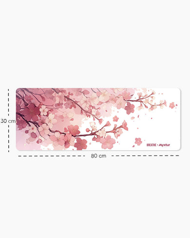 Scarlet Petals [BREATHE] Panaroma Desk Mat