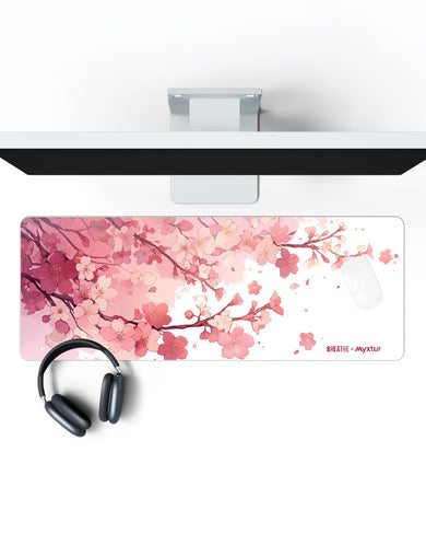 Scarlet Petals [BREATHE] Panaroma Desk Mat