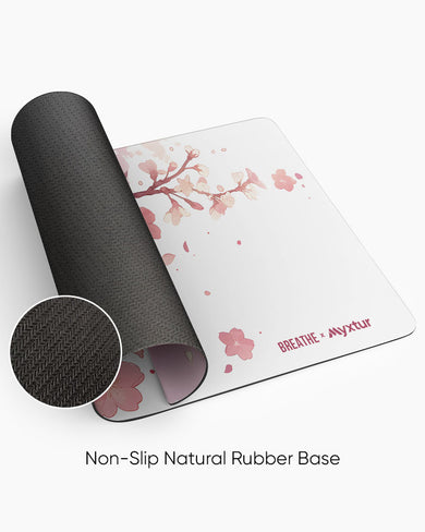 Scarlet Petals [BREATHE] Panaroma Desk Mat
