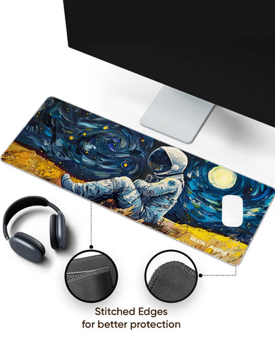 Starry Night for the Astronaut [BREATHE] Panaroma Desk Mat