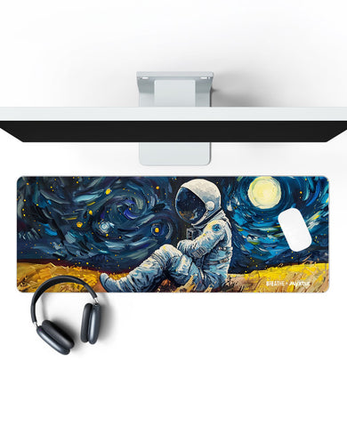 Starry Night for the Astronaut [BREATHE] Panaroma Desk Mat