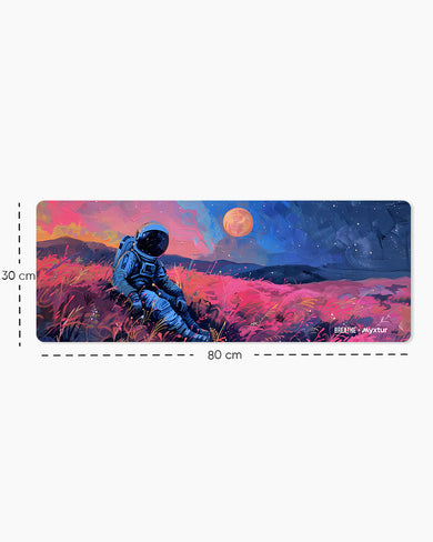 Starry Night in Neon [BREATHE] Panaroma Desk Mat