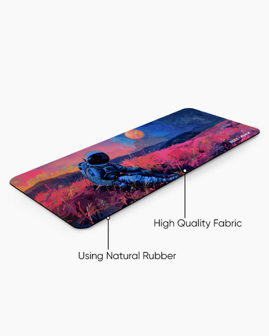 Starry Night in Neon [BREATHE] Panaroma Desk Mat