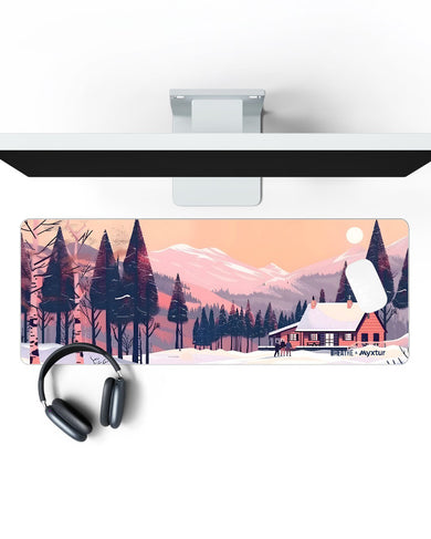 Swiss Ski Lodge [BREATHE] Panaroma Desk Mat