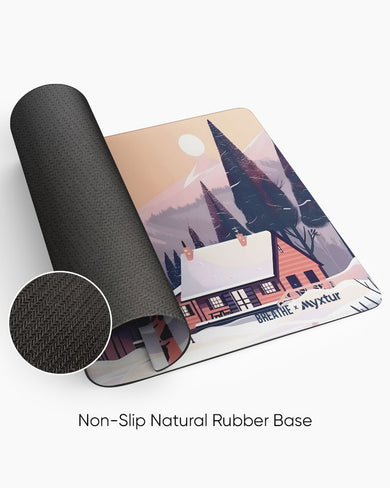 Swiss Ski Lodge [BREATHE] Panaroma Desk Mat