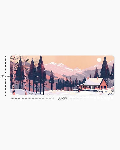 Swiss Ski Lodge [BREATHE] Panaroma Desk Mat
