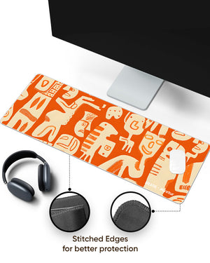 Tribal Art  Panaroma Desk Mat Stitched 1