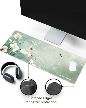 Water Lilies  Panaroma Desk Mat Stitched 1