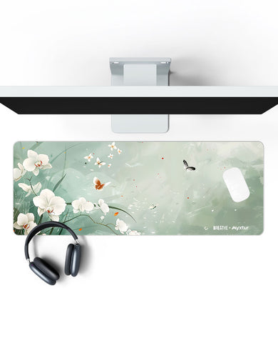 Water Lilies [BREATHE] Panaroma Desk Mat
