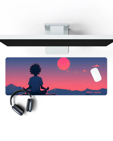 Zen Mode [BREATHE] Panaroma Desk Mat