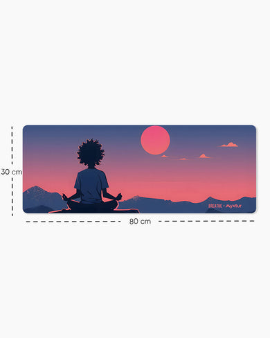 Zen Mode [BREATHE] Panaroma Desk Mat