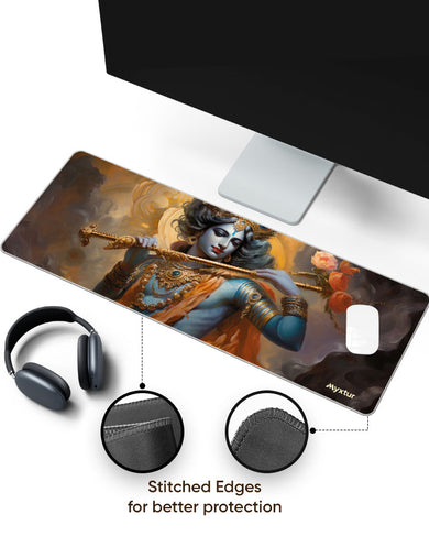 Krishna Divine Melody Panaroma Desk Mat