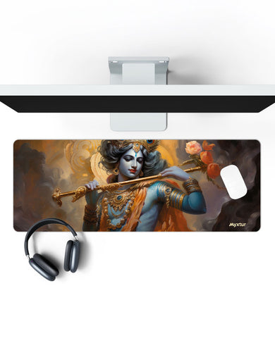 Krishna Divine Melody Panaroma Desk Mat
