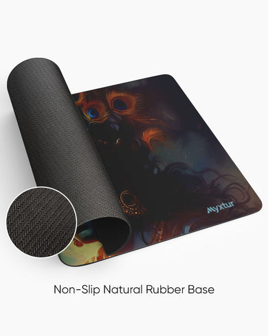 Krishna-Peacock Majesty Panaroma Desk Mat